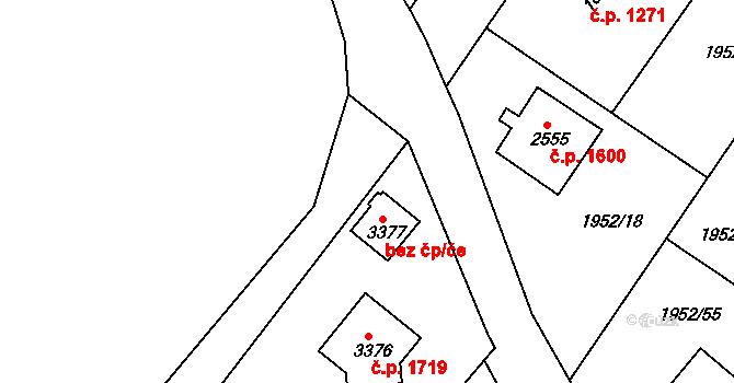 Čáslav 41224175 na parcele st. 3377 v KÚ Čáslav, Katastrální mapa