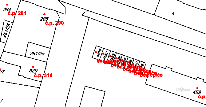 Lázně Bělohrad 43614175 na parcele st. 440/2 v KÚ Lázně Bělohrad, Katastrální mapa