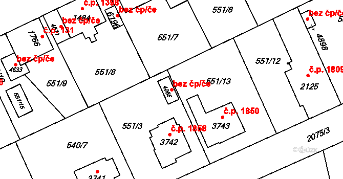 Šumperk 44951175 na parcele st. 4065 v KÚ Šumperk, Katastrální mapa