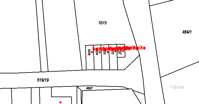 Čenkovice 45448175 na parcele st. 257/4 v KÚ Čenkovice, Katastrální mapa
