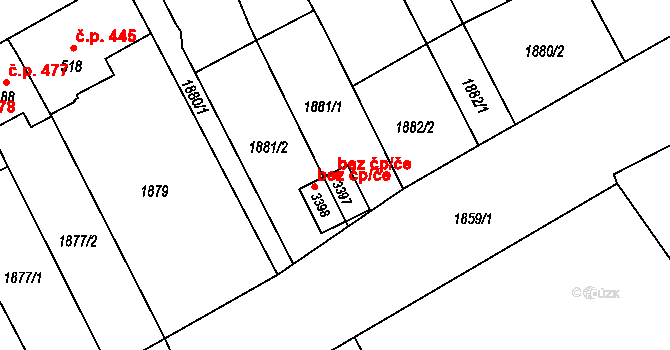 Hořice 48272175 na parcele st. 3397 v KÚ Hořice v Podkrkonoší, Katastrální mapa