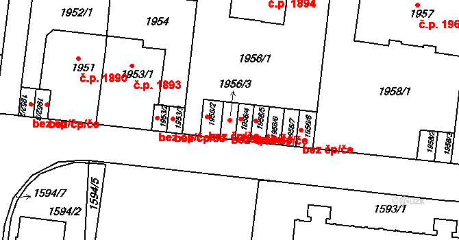 Praha 49267175 na parcele st. 1956/3 v KÚ Smíchov, Katastrální mapa