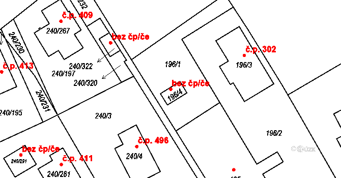Boršov nad Vltavou 50302175 na parcele st. 196/4 v KÚ Boršov nad Vltavou, Katastrální mapa