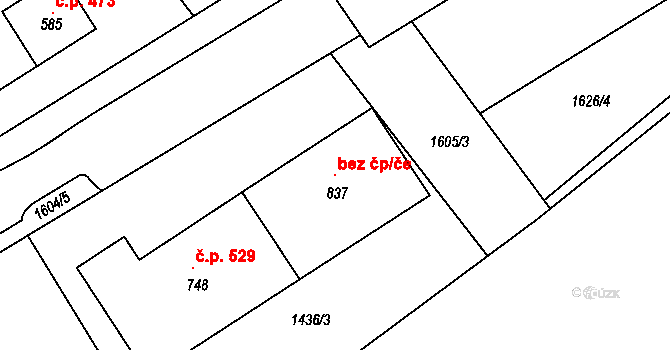 Libhošť 102260176 na parcele st. 837 v KÚ Libhošť, Katastrální mapa