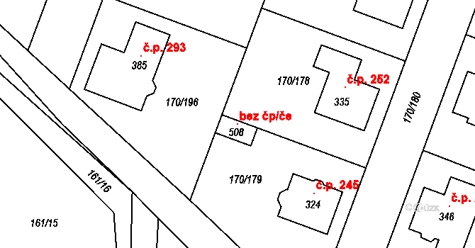 Hořátev 107589176 na parcele st. 508 v KÚ Hořátev, Katastrální mapa