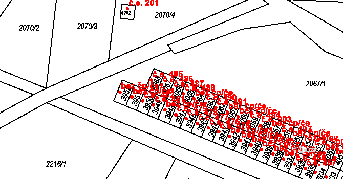 Dvůr Králové nad Labem 487 na parcele st. 4066 v KÚ Dvůr Králové nad Labem, Katastrální mapa