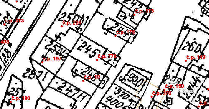 Kostice 9, Katastrální mapa