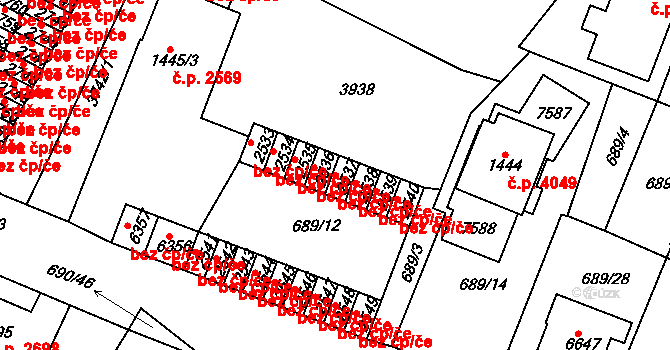 Havlíčkův Brod 38682176 na parcele st. 2537 v KÚ Havlíčkův Brod, Katastrální mapa