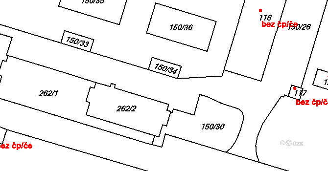 Rožnov 42604176 na parcele st. 150/30 v KÚ Neznášov, Katastrální mapa
