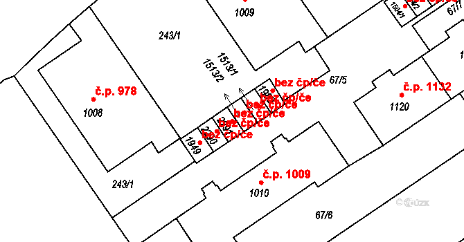 Ostrava 43883176 na parcele st. 2291 v KÚ Mariánské Hory, Katastrální mapa