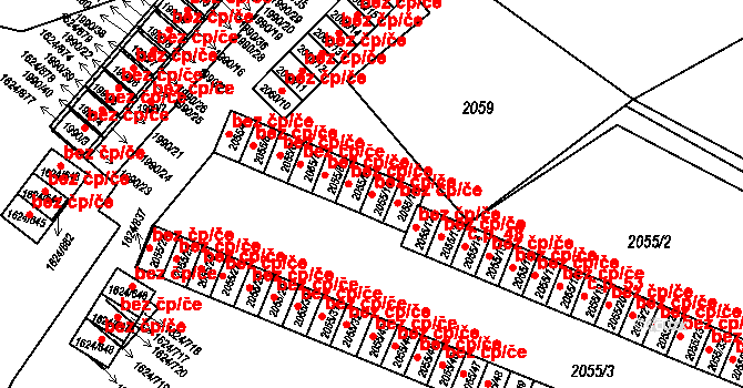 Mizerov 751, Karviná na parcele st. 2055/10 v KÚ Karviná-město, Katastrální mapa