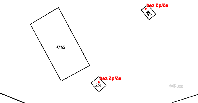 Fryšava pod Žákovou horou 48425176 na parcele st. 354 v KÚ Fryšava pod Žákovou horou, Katastrální mapa