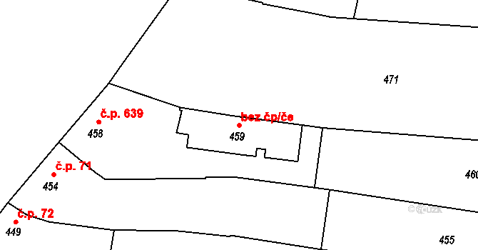 Troubky 48969176 na parcele st. 459 v KÚ Troubky nad Bečvou, Katastrální mapa
