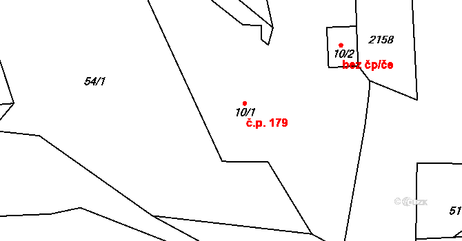 Hraštice 179, Skuhrov nad Bělou na parcele st. 10/1 v KÚ Skuhrov nad Bělou, Katastrální mapa
