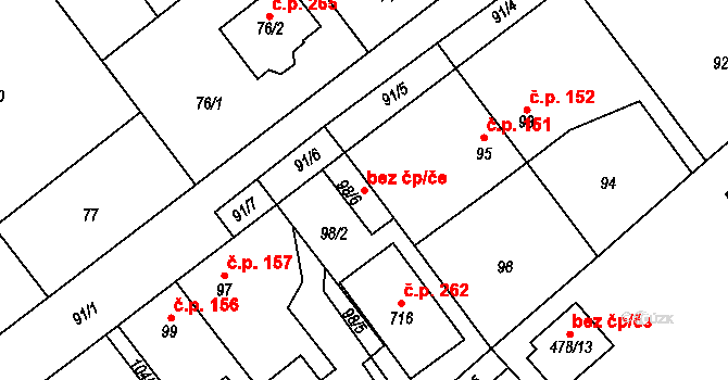 Svinařov 97761176 na parcele st. 98/6 v KÚ Svinařov u Kladna, Katastrální mapa