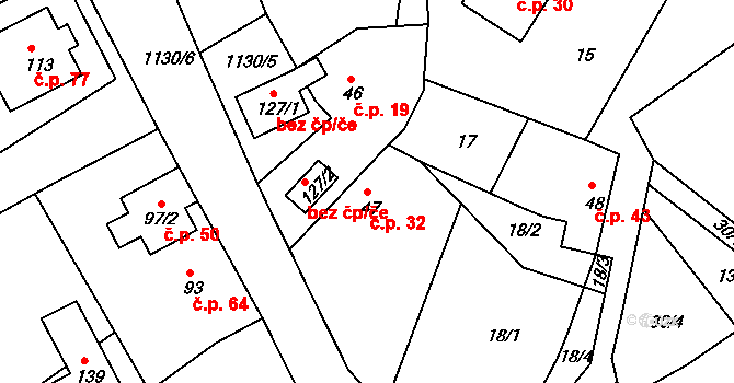 Cvrčovice 32, Zdounky na parcele st. 47 v KÚ Cvrčovice u Zdounek, Katastrální mapa