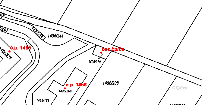 Brumov-Bylnice 101736177 na parcele st. 1496/270 v KÚ Bylnice, Katastrální mapa