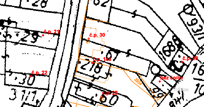 Zbraslavice 30 na parcele st. 61 v KÚ Zbraslavice, Katastrální mapa