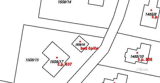 Řepiště 42566177 na parcele st. 1508/18 v KÚ Řepiště, Katastrální mapa