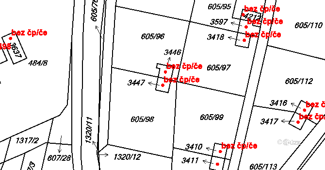 Český Krumlov 44209177 na parcele st. 3447 v KÚ Český Krumlov, Katastrální mapa