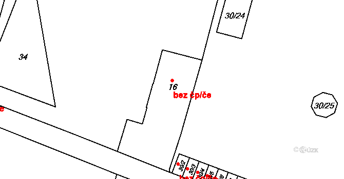 Kosmonosy 45326177 na parcele st. 16 v KÚ Kosmonosy, Katastrální mapa