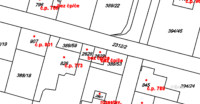 Opava 46437177 na parcele st. 2629 v KÚ Kateřinky u Opavy, Katastrální mapa