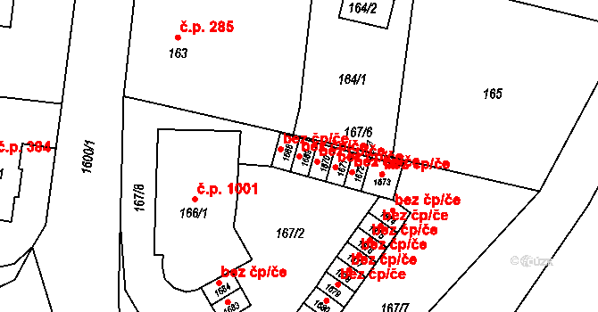 Liberec 47137177 na parcele st. 1669 v KÚ Rochlice u Liberce, Katastrální mapa