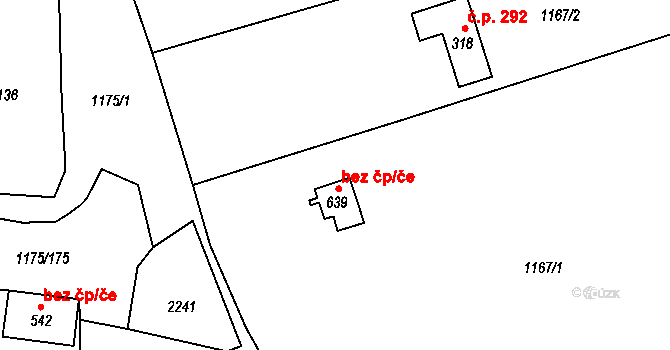 Vranov nad Dyjí 49666177 na parcele st. 639 v KÚ Vranov nad Dyjí, Katastrální mapa
