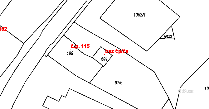 Herálec 102039178 na parcele st. 591 v KÚ Český Herálec, Katastrální mapa