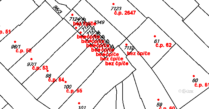 Kroměříž 39040178 na parcele st. 7131 v KÚ Kroměříž, Katastrální mapa