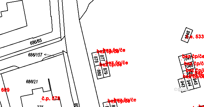 Česká Třebová 39387178 na parcele st. 877 v KÚ Parník, Katastrální mapa