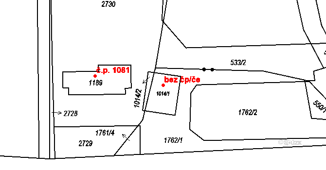 Třebechovice pod Orebem 41423178 na parcele st. 1014/1 v KÚ Třebechovice pod Orebem, Katastrální mapa
