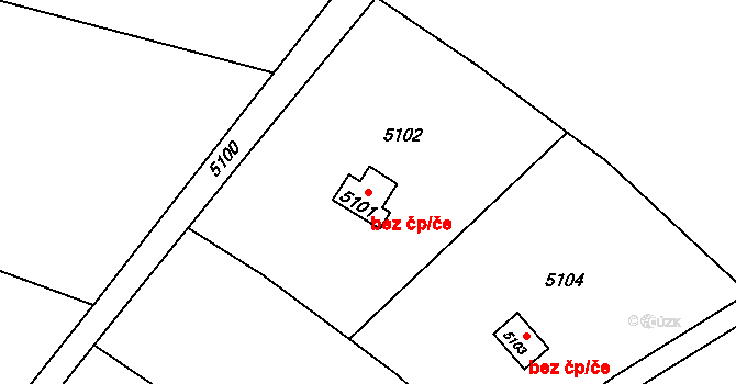Vsetín 41782178 na parcele st. 5101 v KÚ Vsetín, Katastrální mapa