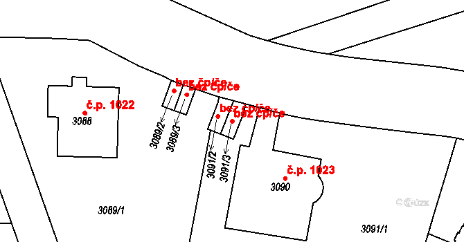 Praha 43315178 na parcele st. 3091/3 v KÚ Dejvice, Katastrální mapa