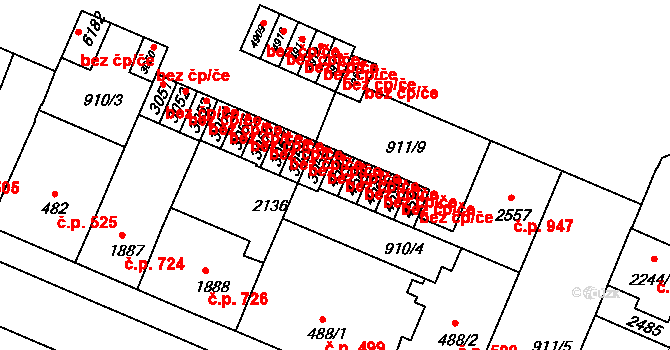 Třebíč 44154178 na parcele st. 4587 v KÚ Třebíč, Katastrální mapa