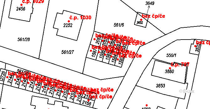 Vrchlabí 44982178 na parcele st. 1585 v KÚ Vrchlabí, Katastrální mapa