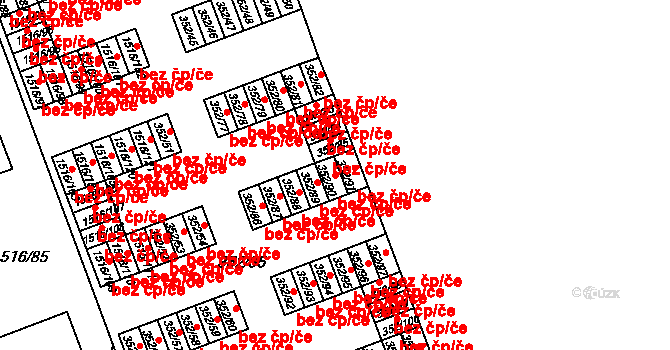 Březnice 48853178 na parcele st. 352/90 v KÚ Březnice, Katastrální mapa