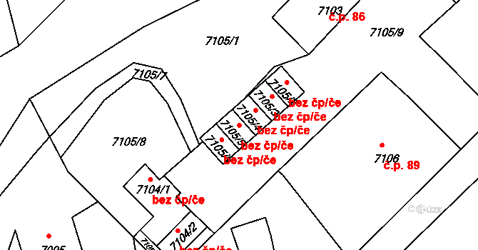 Jiřetín pod Bukovou 84192178 na parcele st. 7105/5 v KÚ Jiřetín pod Bukovou, Katastrální mapa
