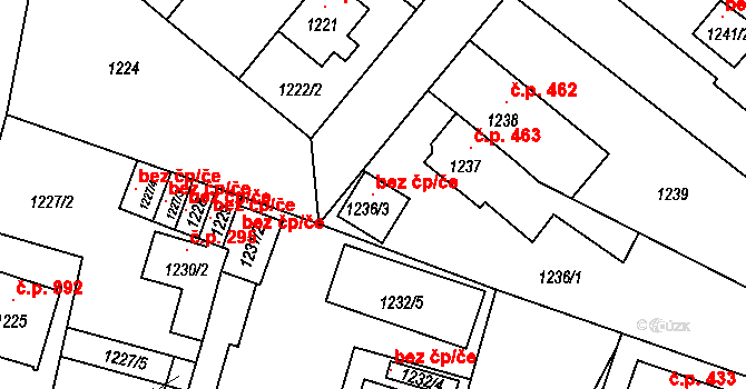 Mohelnice 115286179 na parcele st. 1236/3 v KÚ Mohelnice, Katastrální mapa