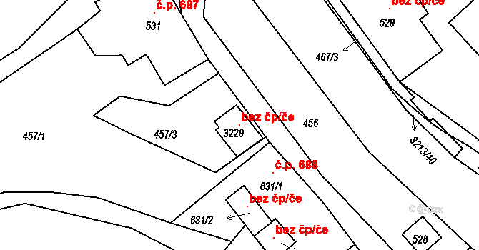 Bělá pod Bezdězem 119140179 na parcele st. 3229 v KÚ Bělá pod Bezdězem, Katastrální mapa