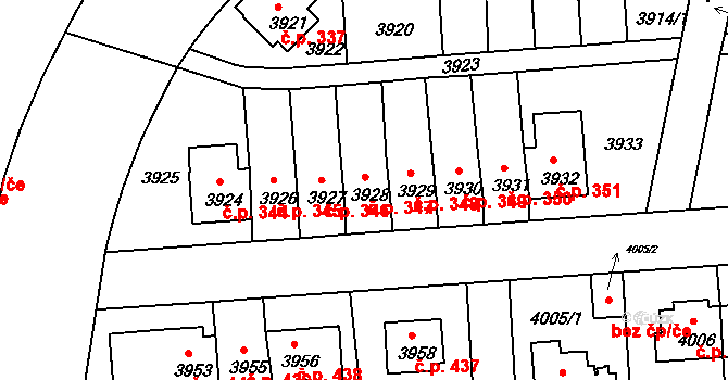Záběhlice 347, Praha na parcele st. 3928 v KÚ Záběhlice, Katastrální mapa