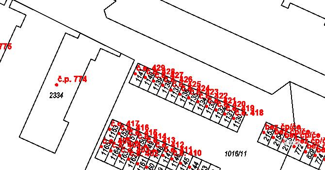 Úšovice 426, Mariánské Lázně na parcele st. 1138 v KÚ Úšovice, Katastrální mapa