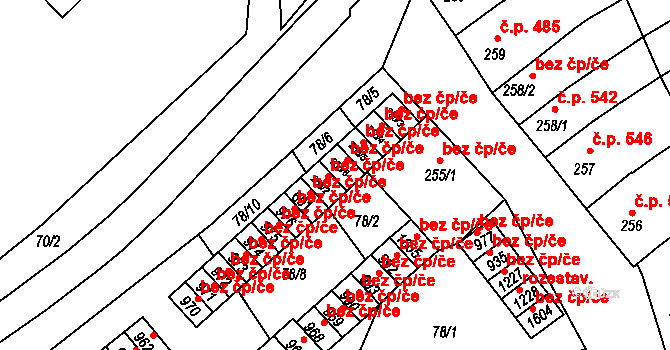 Trhové Sviny 41327179 na parcele st. 255/2 v KÚ Trhové Sviny, Katastrální mapa