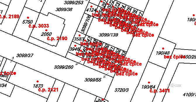 Břeclav 42224179 na parcele st. 2249 v KÚ Břeclav, Katastrální mapa