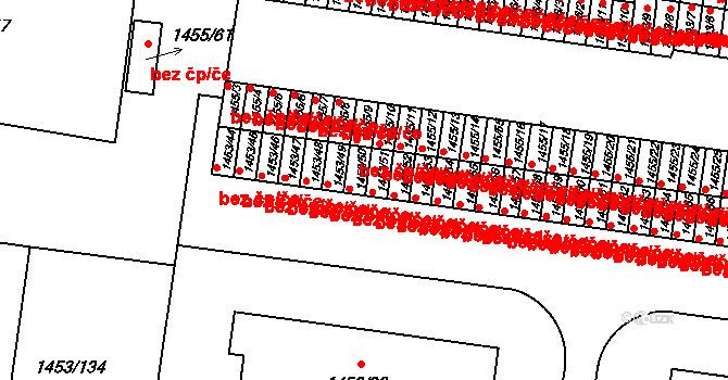 Kosmonosy 45308179 na parcele st. 1453/50 v KÚ Kosmonosy, Katastrální mapa