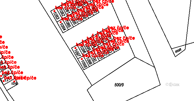 Česká Třebová 45430179 na parcele st. 1101 v KÚ Parník, Katastrální mapa