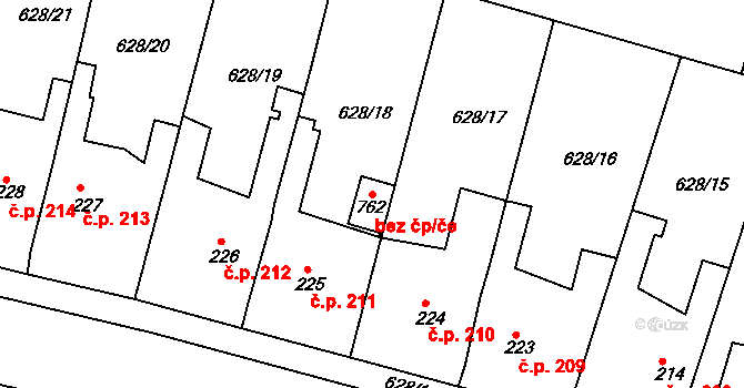 Předměřice nad Labem 78780179 na parcele st. 762 v KÚ Předměřice nad Labem, Katastrální mapa