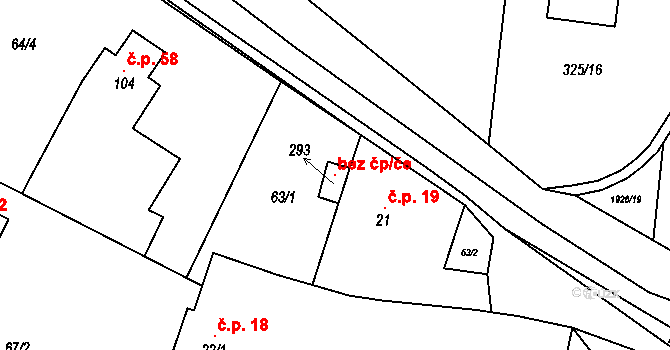 Jesenice 102339180 na parcele st. 293 v KÚ Jesenice u Sedlčan, Katastrální mapa