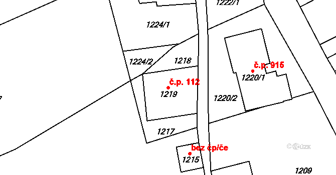 Desná III 112, Desná na parcele st. 1219 v KÚ Desná III, Katastrální mapa
