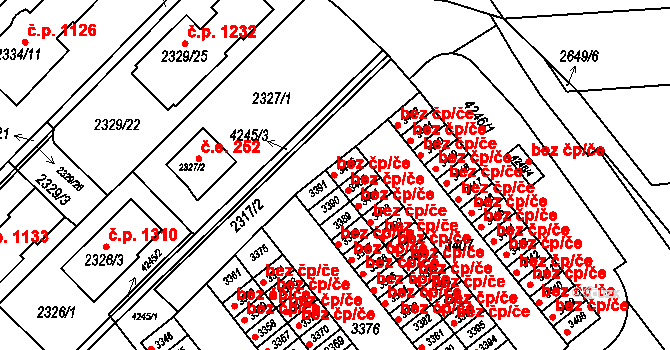 Komín 1124, Brno, Katastrální mapa